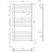 ПОЛОТЕНЦЕСУШИТЕЛЬ GENESIS AQUA TRISTAR FLAT 1000х530, ЧЕРНЫЙ, фото 2